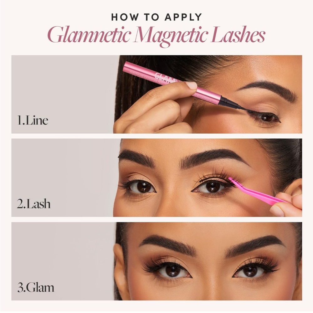 Glamnetic Magnetic Eyelashes - Vixen | Long Magnetic Lashes, 1 Pair - Picture 4 of 7